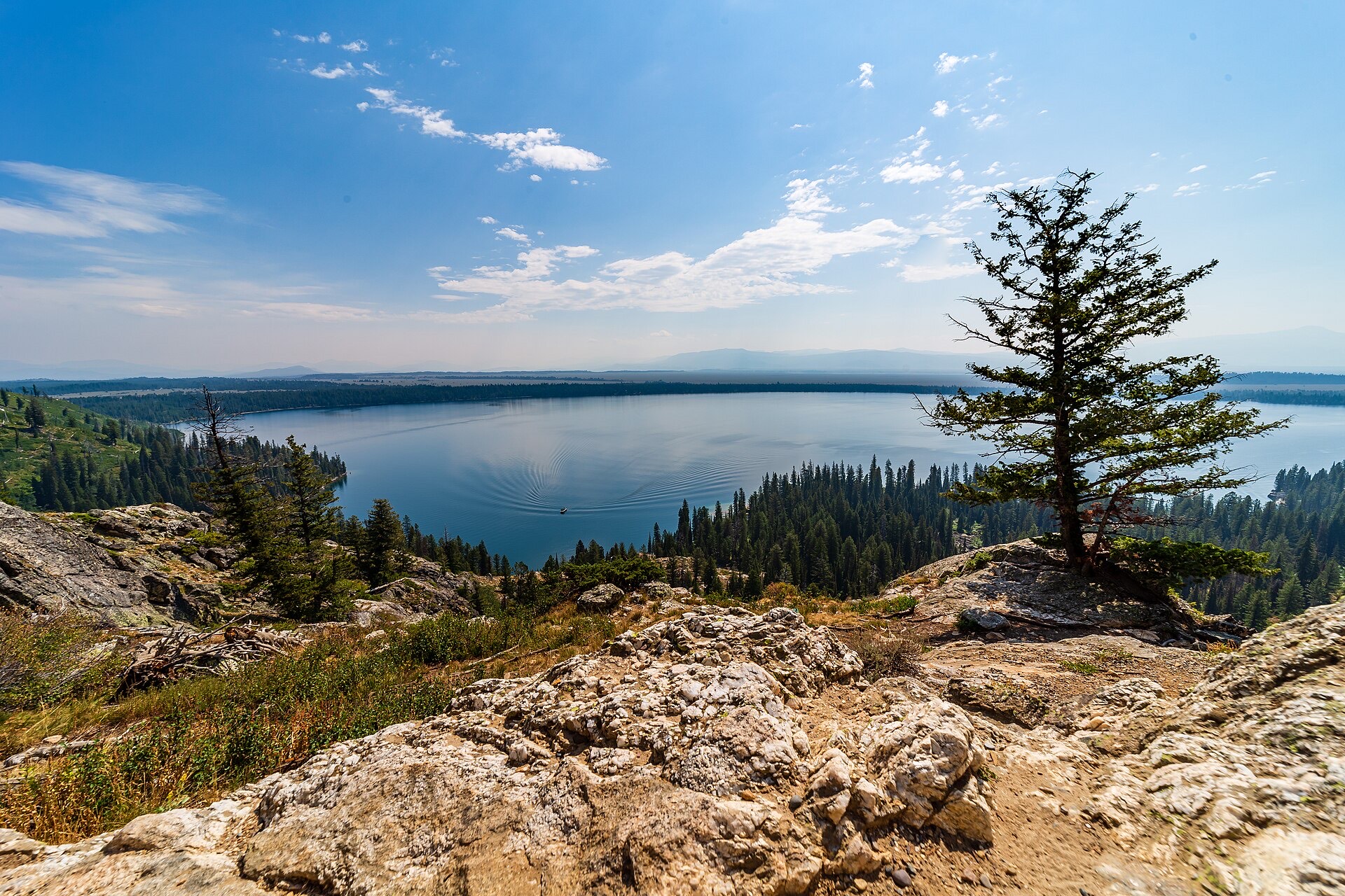 Jenny Lake and the Teton Range from Inspiration Point